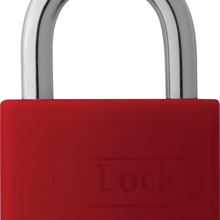 Cadenas à cylindre ABUS T65AL/40 rouge lisse. Largeur du corps de serrure 43 mm (3000280258).