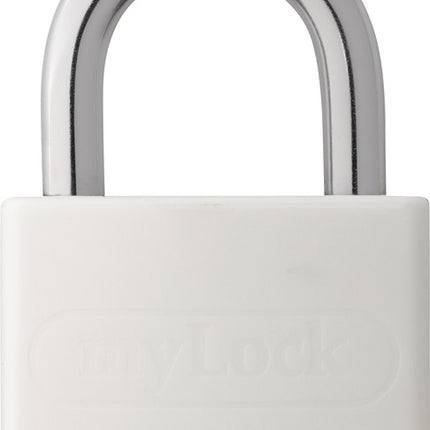 Cadenas à cylindre ABUS T65AL/40 blanc lisse. Corps de serrure largeur 43 mm (3000280262)