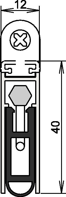 Junta de puerta ATHMER Kaltenfeind Allround® 1-1075 1 lado longitud 958 mm (3327023193)