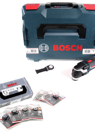 Bosch GOP 18 V-28 Professional Brushless Akku Multi Cutter Starlock Plus in L-Boxx ( 06018B6001 ) mit 7-tlg. Zubehörset für Trockenbau ( 06159975E6 ) - Toolbrothers