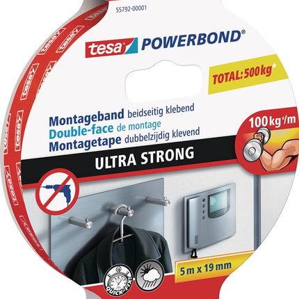 TESA ruban de montage Powerbond Ultra Strong 55792 blanc (4000309018)
