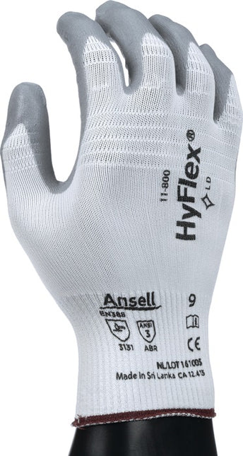 Gants ANSELL HyFlex 11-800 taille 8 blanc/gris ( 4000371393 )