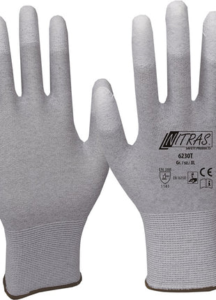 Gants NITRAS taille 9 gris/blanc ( 4000371799 )