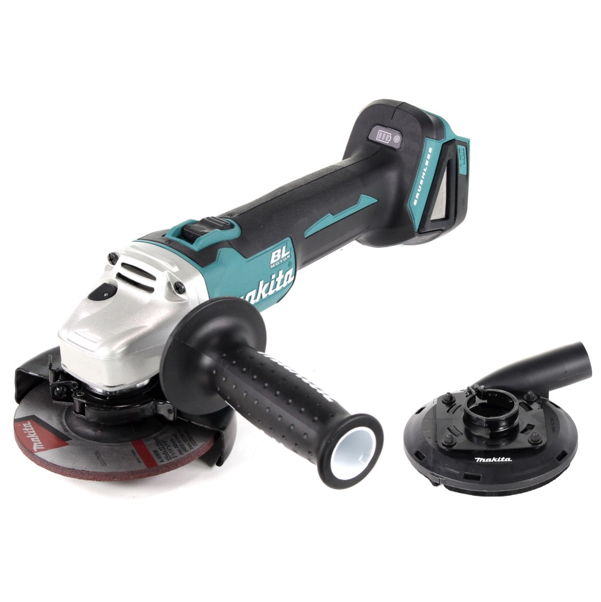 Makita DGA 504 Z Meuleuse angulaire sans fil 18V 125mm Brushless + 1x Collectionneuse de Poussière  - sans batterie - sans chargeur
