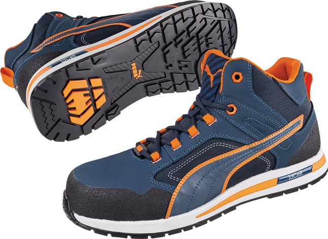 Bottes de sécurité PUMA Crosstwist MID taille 44 bleu/orange ( 4000374569 )