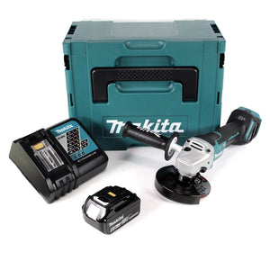 Makita DGA 517 RG1J Meuleuse d'angle sans fil 18V 125mm + 1x Batterie 6,0Ah + Chargeur + Coffret de transport Makpac 3