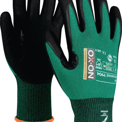 OX-ON Gants de protection anti-coupures Cut Advanced 9904 taille 10 noir/vert ( 4000391374 )