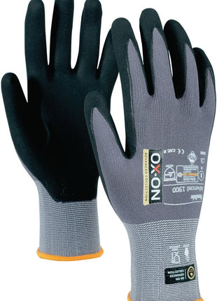 OX-ON Gants Flexible Advanced 1900 Taille 8 noir/gris clair ( 4000391379 )