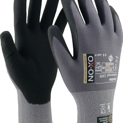 OX-ON Gants Flexible Advanced 1905 Taille 9 noir/gris clair ( 4000391387 )