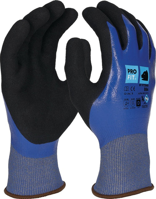 Gants de protection anti-coupures PRO FIT Ultra DRY CUT D taille 10 bleu / noir ( 4000391426 )