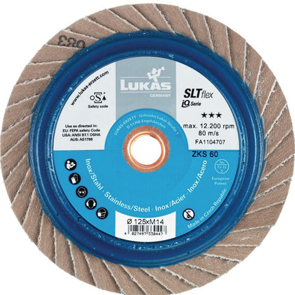 LUKAS Disque à lamelles SLT flex Ø 125 mm Granulométrie 40 plat ( 4000840345 )