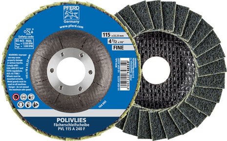 Disque dentelé PFERD POLIVLIES Ø 115 mm grain fin (4000842605)