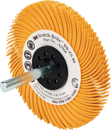 Disque brosse radiale 3M BB-ZS type C Ø 50,8 mm grain 80 (4000844174)