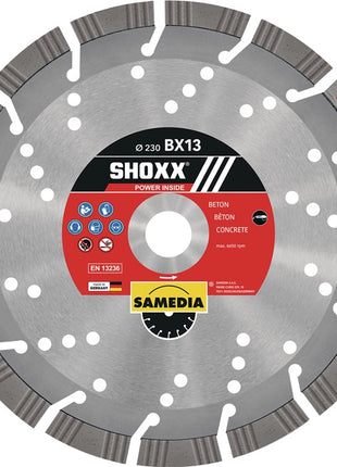 Disque à tronçonner diamanté SAMEDIA SHOXX BX13 Ø 230 mm alésage 22,23 mm (4000844261)