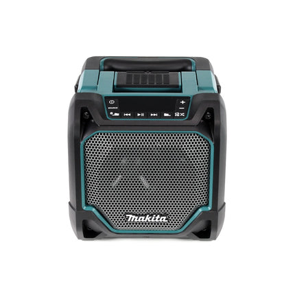 Makita DMR 202 RG1 Baustellen Lautsprecher 18V - für Akku- und Netzbetrieb, mit Bluetooth-Funktion, AUX-Anschluss, USB-Port, LCD Display + 1x  6,0 Ah Akku + Ladegerät - Toolbrothers