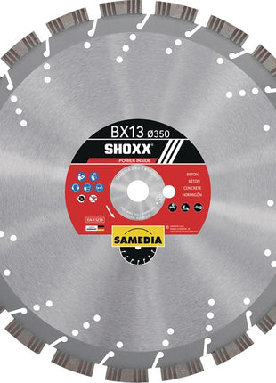 Disco de corte diamantado SAMEDIA SHOXX BX13 Ø 350 mm diámetro 20 / 25,4 mm (4000844263)