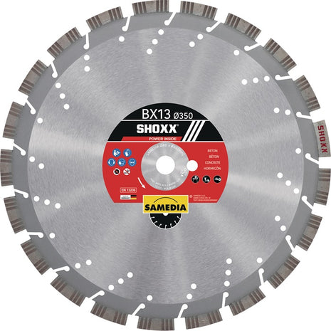 Disque à tronçonner diamanté SAMEDIA SHOXX BX13 Ø 350 mm alésage 20 / 25,4 mm (4000844263)