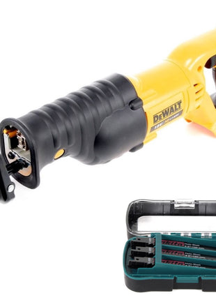 Dewalt DCS 380 N 18 V Li-Ion Akku Säbelsäge Reciprosäge Solo + Makita Reciprosägeblatt Set 27 tlg. in praktischer Box - ohne Zubehör, ohne Akku, ohne Ladegerät - Toolbrothers