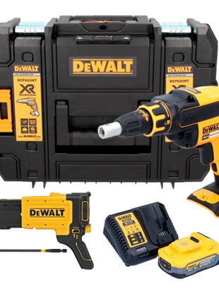 Atornillador para paneles de yeso a batería DeWalt DCF 620 H1T 18 V 30 Nm sin escobillas + 1x batería Powerstack 5,0 Ah + cargador + TSTAK