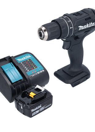 Makita DHP 482 ST1B Perceuse-visseuse à percussion sans fil 18 V 62 Nm noire + 1x batterie 5,0 Ah + chargeur