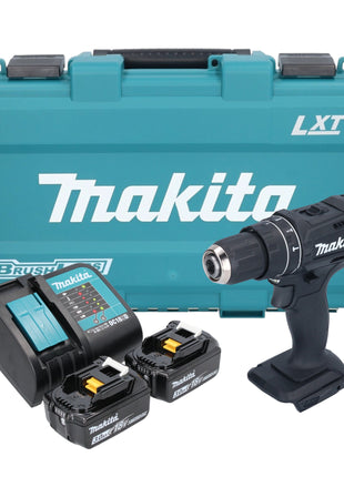 Makita DHP 482 SFKB akumulatorowa wiertarko-wkrętarka udarowa 18 V 62 Nm czarna + 2x akumulator 3,0 Ah + ładowarka + walizka