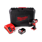 Milwaukee M18 BLPD 401 C Brushless Akku-Schlagbohrschrauber 18V - 13mm Schnellspannbohrfutter + Transportkoffer, Milwaukee M18 B4 Akku 18 V / 4,0 Ah und M12-18C Akku Ladegerät - Toolbrothers