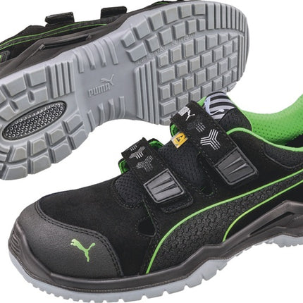 Sandale de sécurité PUMA Neodyme Green Low taille 44 noir/vert ( 4300700464 )