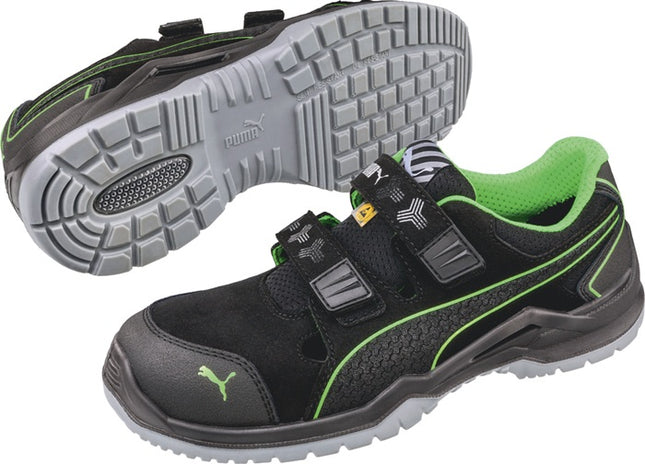 Sandale de sécurité PUMA Neodyme Green Low taille 46 noir/vert ( 4300700466 )