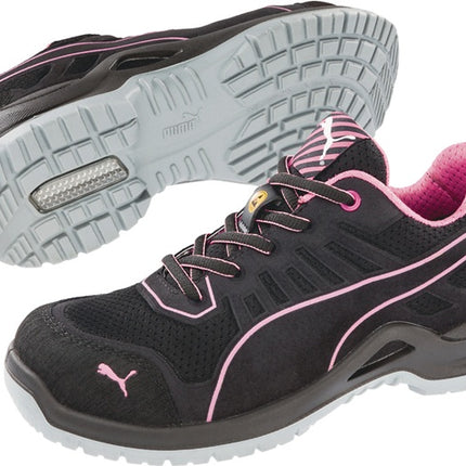Chaussures de sécurité pour femmes PUMA Fuse TC Pink Wns Low taille 41 noir/rose ( 4300700491 )