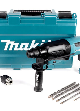 Makita HR 2630 X7 - 800 Watt 2,4 Joule Bohrhammer mit SDS - Plus Aufnahme im Koffer + SDS-VPlus Hammerbohrer-Set 5 tlg. - Toolbrothers