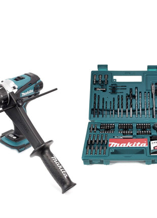 Makita DHP 458 Z Akku Schlagbohrschrauber 18V 91Nm Solo + Makita Bit & Bohrer-Set 100-teilig - Toolbrothers