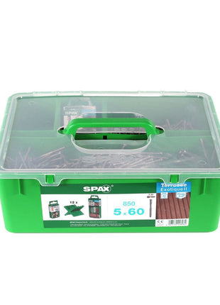 SPAX Green Box Terrasse 5 x 60 Schrauben Set Edelstahl 25-28 m² ( 5000009030009 ) Zylinderkopf Torx T-STAR plus T25 CUT - Toolbrothers