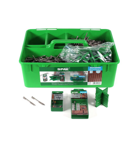 SPAX Green Box Terrasse 5 x 60 Schrauben Set Edelstahl 25-28 m² ( 5000009030009 ) Zylinderkopf Torx T-STAR plus T25 CUT - Toolbrothers