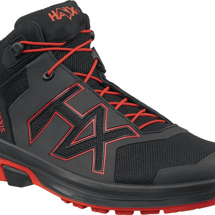 HAIX Chaussure de loisirs CONNEXIS Go GTX mid taille 9,5 (44) noir/rouge ( 4721000714 )