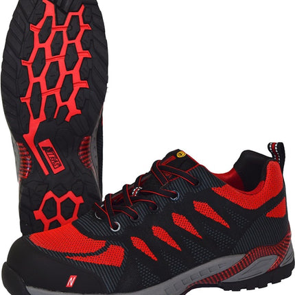 Chaussure de sécurité NITRAS PRO STEP taille 42 noir/rouge (8000235645)