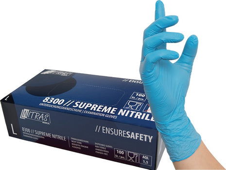 NITRAS Gants à usage unique SUPREME NITRILE taille S bleu ( 8000236476 )