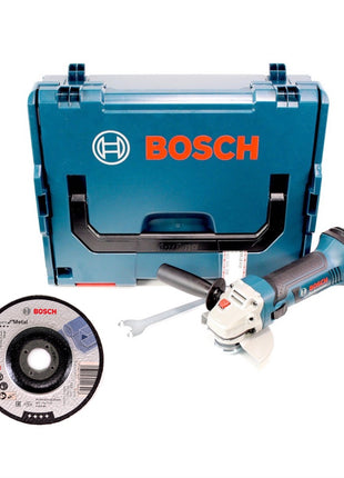 Bosch GWS 18-125 V-LI Akku Winkelschleifer 18V 125mm + L-Boxx (060193A308) + 25 x Bosch Trennscheibe für Metall, gekröpft (2608600221) - Toolbrothers