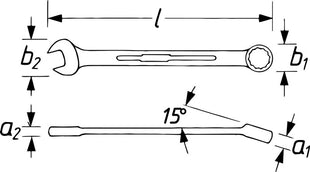 HAZET Clé mixte 600 LG SW 27 mm Longueur 480 mm ( 8000465050 )