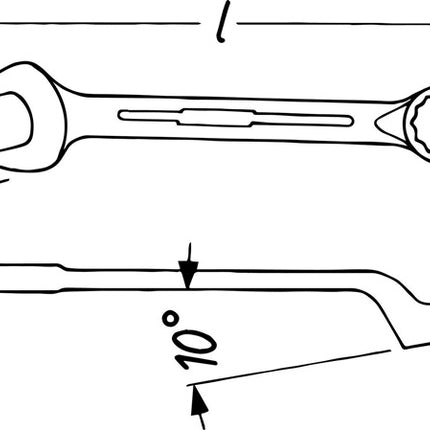 HAZET Clé mixte 603 SW 8 mm Longueur 120 mm ( 8000465099 )