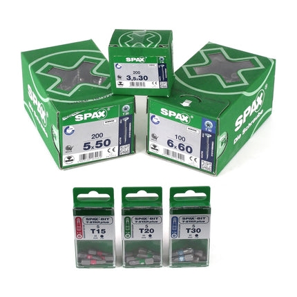 SPAX Montagekoffer Sortimo L-Boxx Aufbewahrungskoffer für Schrauben + 515 tlg. Zubehörset mit Senkmultikopfschrauben, Bits TSTAR plus - Toolbrothers