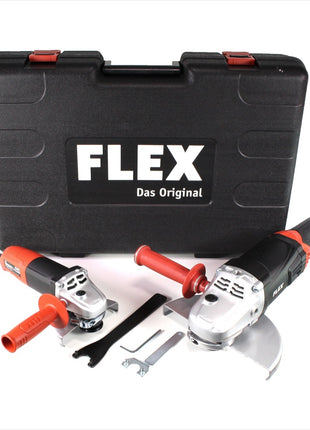 Flex Winkelschleifer Set - L2100 230 mm  + L1001 125 mm im Transportkoffer ( 438405 ) - Toolbrothers