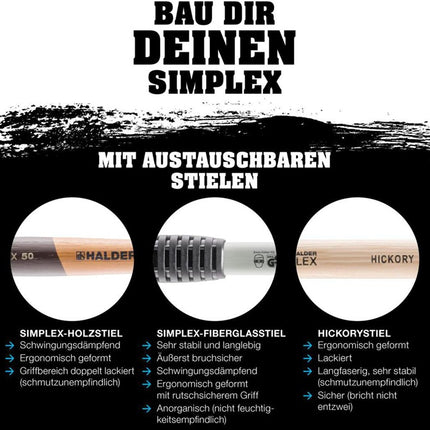 HALDER Tête de marteau de protection Diamètre de la tête 80mm ( 8002360802 )