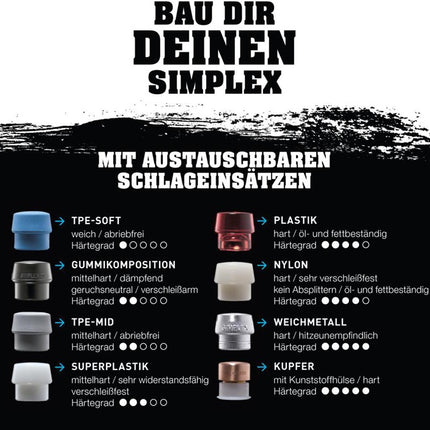 HALDER Tête de marteau de protection Diamètre de la tête 80mm ( 8002360802 )