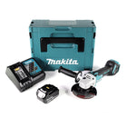 Makita DGA 511 RM1J Akku Winkelschleifer 18 V 125mm Brushless + 1x Akku 4,0Ah + Ladegerät + Makpac - Toolbrothers