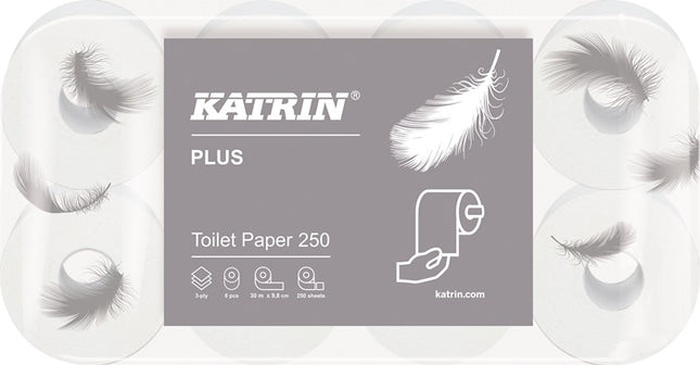 Papier toilette KATRIN Katrin 250 Long 3 épaisseurs (9000469117)