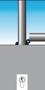 URBANUS Poteau de barrage en aluminium naturel Ø 75 mm ( 9000490081 )