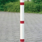 Poteau de barrière URBANUS acier rouge-blanc Ø 76 mm (9192490071)