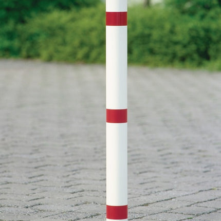 Poteau de barrière URBANUS acier rouge-blanc Ø 76 mm (9192490074)