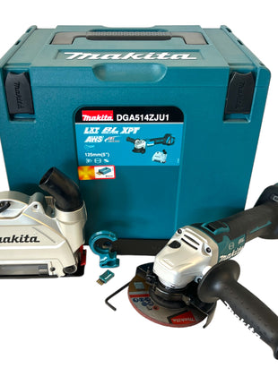 Makita DGA 514 ZJU1 Akumulatorowa szlifierka kątowa 18 V 125 mm bezszczotkowa + Makpac - bez akumulatora, bez ładowarki