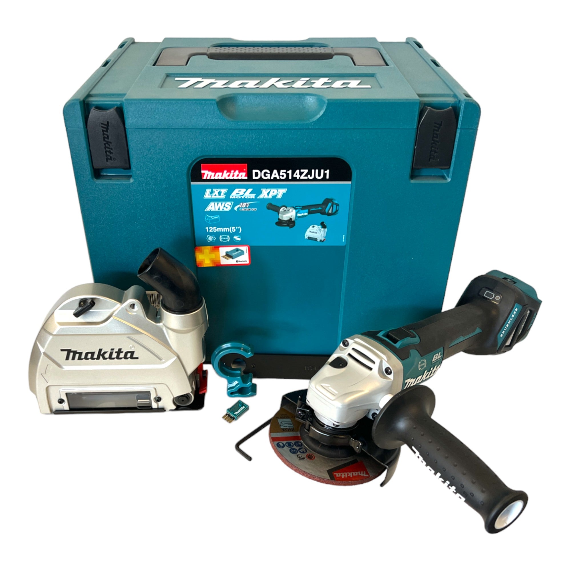 Makita DGA 514 ZJU1 Akku Winkelschleifer 18 V 125 mm Brushless Makpac ohne Akku ohne Ladegeraet 0 - toolbrothers